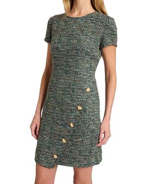 Santorelli Loni Short Sleeve A-Line Dress - Green