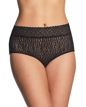 Wacoal High Bar Lace Briefs - Black