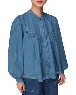 Whistles Mollie Chambray Blouse - Blue