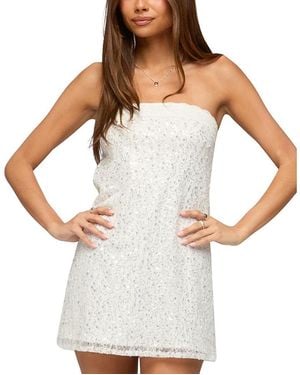 Edikted Sequin Lace Backless Mini Dress - White