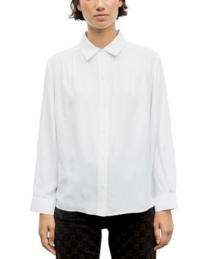 Gerard Darel Lilie Button Front Shirt - White