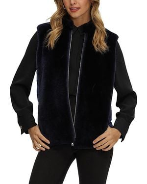 Gorski Reversible Select Shearling Lamb Vest With Loro Piana Wool And Cashmere Quilted Down Back - Black