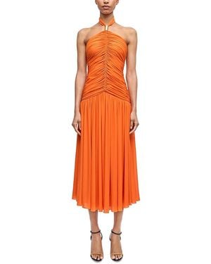 Ronny Kobo Wrenley Halter Dress - Orange