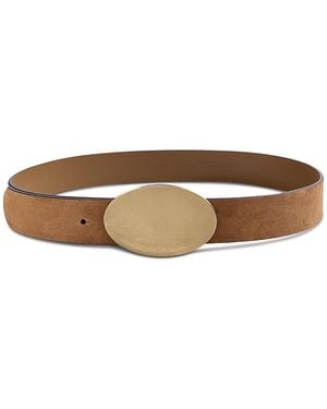 Madewell Oval Plaque Suede Belt - Brown