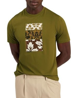 Ted Baker Joof Short Sleeve Box Print Tee - Green