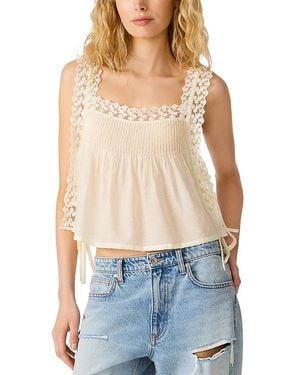 Steve Madden Easten Lace Trim Top - Blue