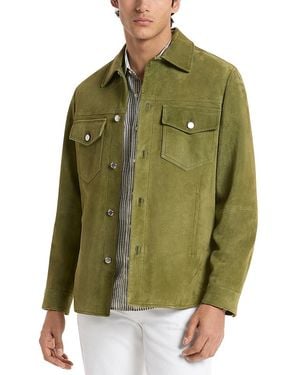 Michael Kors Suede Shirt Jacket - Green
