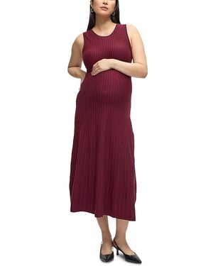 Ingrid & Isabel Striped Maternity Sweater Dress - Red