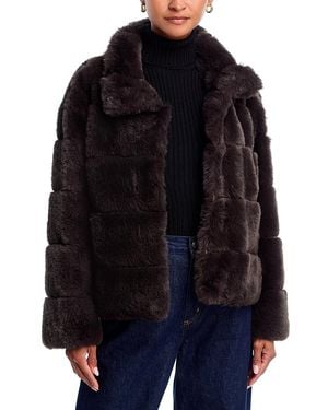 Aqua Eva Faux Fur Jacket - Blue
