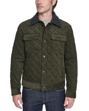 Cole Haan Quilted Corduroy Jacket - Green