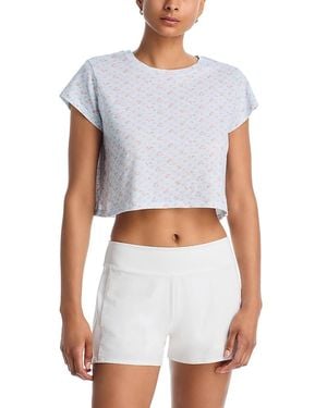 LoveShackFancy Rubin Cropped Tee - White