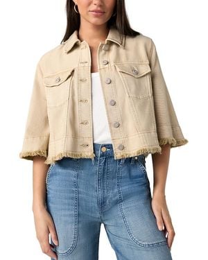 Liverpool Los Angeles Frayed Flounce Jacket - Blue