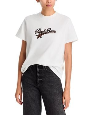 Rag & Bone Miramar Cotton Logo Graphic Tee - White