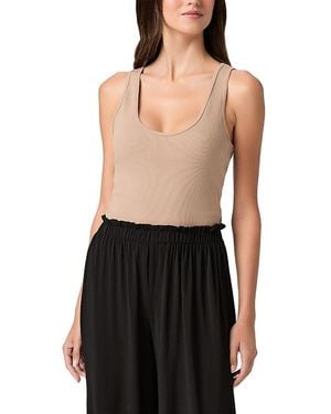 PAIGE Bali Ribbed Tank - Black