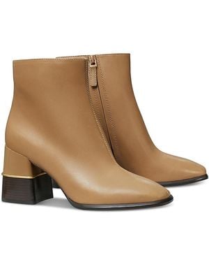 Tory Burch Embellished High Heel Ankle Boots - Brown
