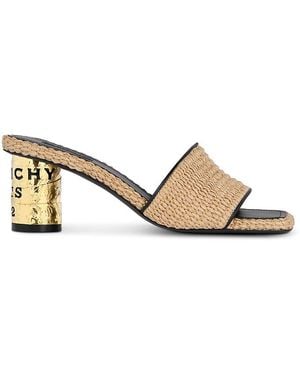 Givenchy High Heel Mules - Natural
