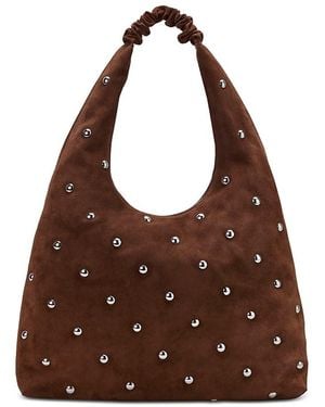 Reformation Willow Studded Suede Tote Bag - Brown