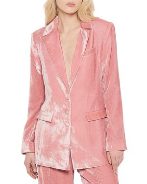 AS by DF Fiona Velvet Boyfriend Blazer - Pink
