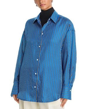 TOTEME Oversized Striped Shirt - Blue