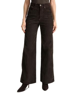 Veronica Beard Taylor High Rise Corduroy Pants - Black