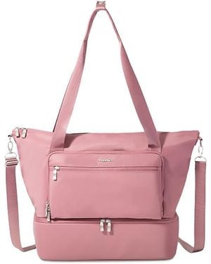 Baggallini The City Escape Collection Park Ave Overnight Tote Bag - Pink