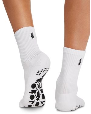 Free People Total Buti Pilates Crew Socks - White