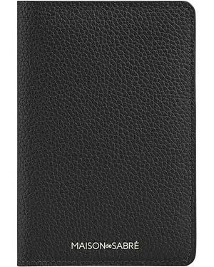 Maison De Sabre Leather Passport Holder - Black