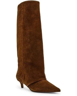 Steve Madden Luca Suede Tall Boots - Brown