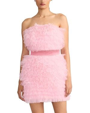 Zac Posen Wicked X Textured Tulle Mini Dress - Pink