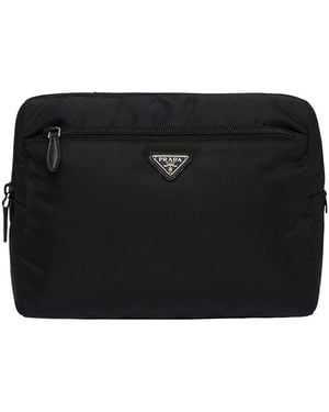 Prada Large Re-Nylon Travel Pouch - Black