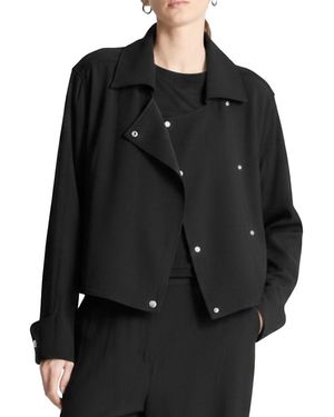 Saint Art Circe Matte Charmeuse Jacket - Black