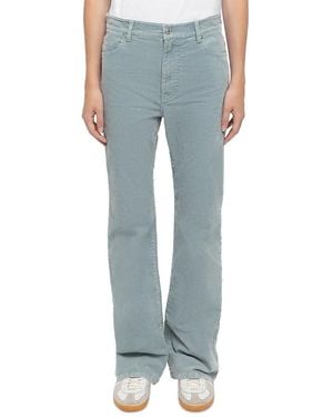 Zadig & Voltaire Evy Mid Rise Corduroy Pants - Blue