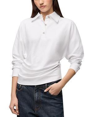 Ganni Jersey Polo Shirt - White