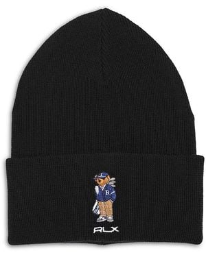 Polo Ralph Lauren Rlx Golf Bear Beanie - Black