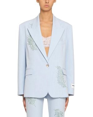 Des Phemmes Des_Phemmes Oversized Blazer - Blue