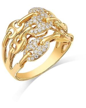Bloomingdale's Fine Collection Diamond Pave Mariner Ring - Metallic