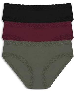 Natori Bliss Girl Briefs, Set Of 3 - Red