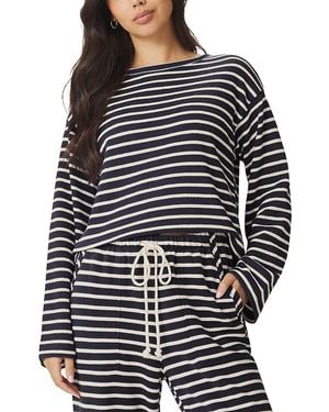 Splendid Livie Striped Long Sleeve Tee - Blue