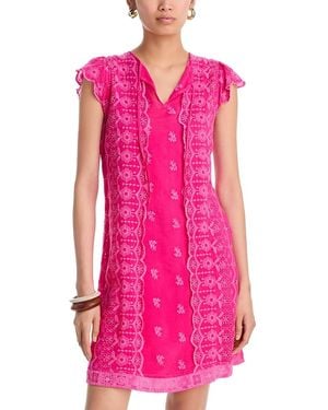Johnny Was Daisy Eyelet Dress - Pink