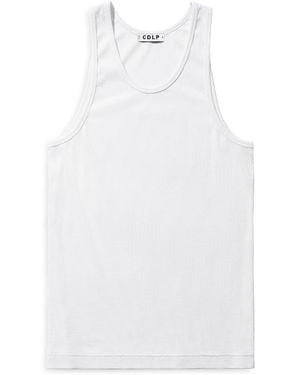 CDLP Regular Ribbed Tank Top - White