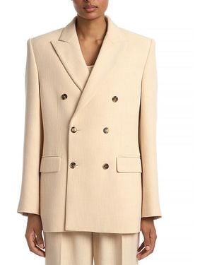 Wardrobe NYC Closet. Nyc Wool Double Breasted Blazer - Natural