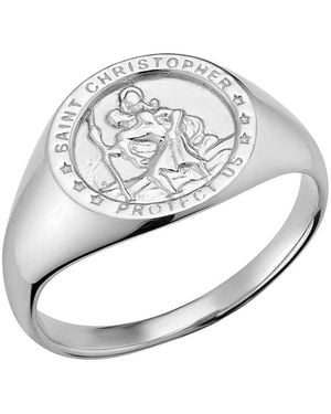Oradina Sterling Guardian Signet Ring - Gray