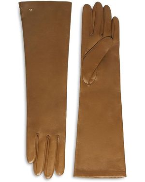 Max Mara Afidee Leather Gloves - Black