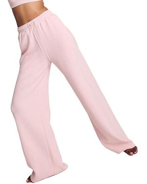NEGATIVE Waffle Knit Track Pant - Pink