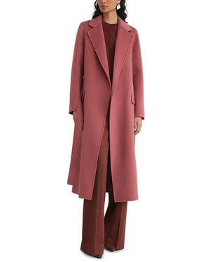Reiss Marlowe Wool Blend Blind Seam Coat - Red