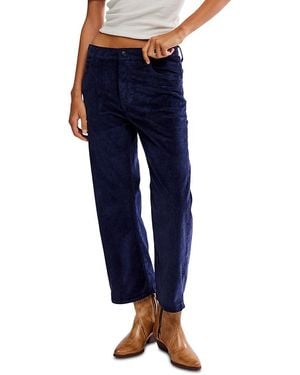 Free People Deep Trance High Rise Corduroy Jeans - Blue