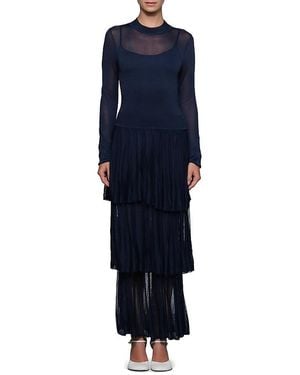 Et Ochs Anslie Knit Midi Dress - Blue