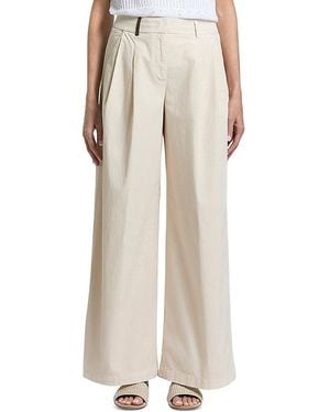 Peserico Double Pleated Wide Leg Pants - Natural