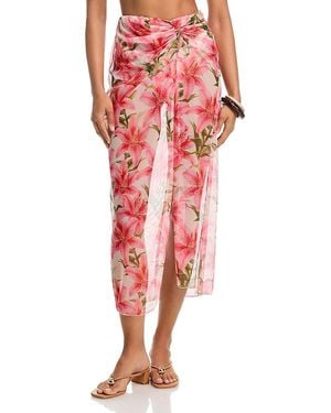 Peixoto Lori Maxi Skirt Sarong Swim Cover-Up - Red
