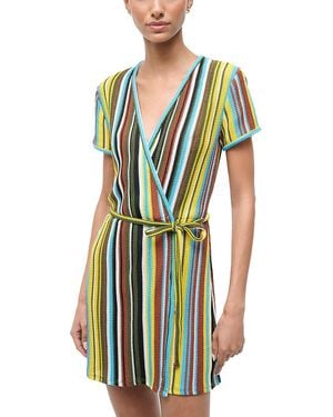 STAUD Spritz Swim Cover-Up Dress - Blue